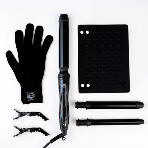 Darrahopens Health & Beauty > Hair Care > Hair Styling Tools H2D X3 Professional Hair Curling Wand Ceramic Curler Roller - Black