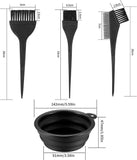 Darrahopens Health & Beauty > Hair Care > Hair Styling Tools Hair Dye Brush - 4-Piece Hair Dye Brush Set - Hair Dye Brush and Mixing Bowl Set - Double-Sided Hair Dye Brush - Hair Styling Tools - DIY Hair Dye Comb Set - Includes Mixing Bowl - Black