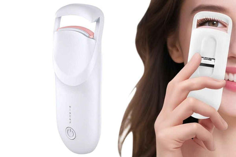 Darrahopens Health & Beauty > Hair Care > Hair Styling Tools Heated Eyelash Curler Portable Electric Lash Curler Natural Curls-White