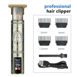 Darrahopens Health & Beauty > Hair Care > Hair Styling Tools Professional Buddha head Design Hair Clipper - Cordless Hair Trimmer with Digital Display, Adjustable Guards, and USB Charging