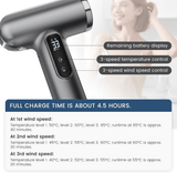 Darrahopens Health & Beauty > Hair Care > Hair Styling Tools Rechargeable Cordless Handheld Hair Dryer with LED Temperature Display, Portable USB Wireless Mini Blow Dryer for Travel Camping Home Use（White）