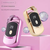 Darrahopens Health & Beauty > Hair Care > Hair Styling Tools Rechargeable Electric Heated Eyelash Curler - 55C Constant Temperature, LED Display, Gentle Curling(Gold)
