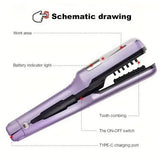 Darrahopens Health & Beauty > Hair Care > Hair Styling Tools Rechargeable Split-End Trimmer – New Model, Easy to Use, Portable Hair Trimmer for Travel, Protects Hair Purple