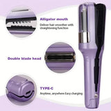 Darrahopens Health & Beauty > Hair Care > Hair Styling Tools Rechargeable Split-End Trimmer – New Model, Easy to Use, Portable Hair Trimmer for Travel, Protects Hair Purple