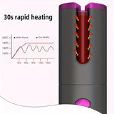 Darrahopens Health & Beauty > Hair Care > Hair Styling Tools USB LCD Wireless Charging Automatic Portable Hair Curler Smart Home Personal Care Appliance Mini Hair Curling Iron, Stylish Design, Multiple Colors Available