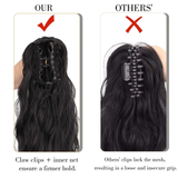 Darrahopens Health & Beauty > Hair Care > Hair Styling Tools Water wave curly hair clip-in ponytail wig, made of high-heat-resistant synthetic material. Perfect for daily wear to add volume, ideal for holiday celebrations and Halloween parties.（Milk ash）