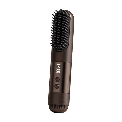 Darrahopens Health & Beauty > Hair Care > Hair Styling Tools wireless hair comb, cold air hair comb, straightening comb, curling comb, hair styling tool, portable hair comb, Australia hair tool, rechargeable hair comb, travel hair straightener, versatile hair styler - Mocha - Size E In Australia - Darrahopens