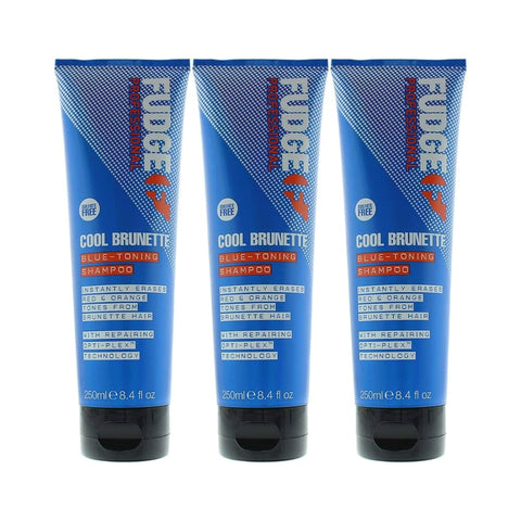 Darrahopens Health & Beauty > Hair Care > Shampoo & Conditioner 3x Fudge 250ml Blue Toning Shampoo - Erases Red & Orange from Cool Brunette Hair