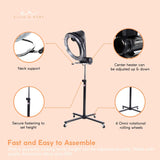 Darrahopens Health & Beauty > Hair Care Standing Hair Dryer Accelerator Colour 360 Rotating Halo Rolling Salon Equipment