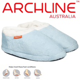 Darrahopens Health & Beauty > Health & Wellbeing ARCHLINE Orthotic Slippers Closed Scuffs Pain Relief Moccasins - Sky Blue - EUR 38