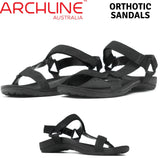 Darrahopens Health & Beauty > Health & Wellbeing ARCHLINE Unisex Viva Orthotic Sandals Foot Pain Relief w Strap Shoes - Black - EUR 46 (Mens UK13/Ladies US15)