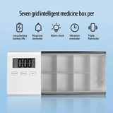 Darrahopens Health & Beauty > Health & Wellbeing > First Aid Kits 7-Day Smart Pill Organizer with Timer & Alarm – Intelligent Medication Reminder Box with Vibration, Beep Alerts, USB Rechargeable Portable Electronic Pill Case for Elderly & Travel(grey)