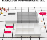 Darrahopens Health & Beauty > Health & Wellbeing > First Aid Kits 7-Day Smart Pill Organizer with Timer & Alarm – Intelligent Medication Reminder Box with Vibration, Beep Alerts, USB Rechargeable Portable Electronic Pill Case for Elderly & Travel(grey)