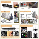 Darrahopens Health & Beauty > Health & Wellbeing > First Aid Kits Survival Tool Kit 43-Piece Emergency Kit Outdoor Survival First Aid Kit Larger - army green - Size 43 - piece set In Australia - Darrahopens