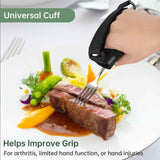 Darrahopens Health & Beauty > Health & Wellbeing > Mobility & Accessibility 2pcs Disabled Eating Aids Utensil Holders Eating Assistance Hand Cuff for Holding Spoon, Fork, Cutlery Adjustable Nylon Gripping Strap for Limited Mobility, Weak Grip,