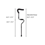 Darrahopens Health & Beauty > Health & Wellbeing > Mobility & Accessibility Adjustable Folding Crutch, Metallic Grey -  Size 5'2" - 6'2" Durable Ergonomic Fashion Design and Comfort Handles,Pack of 1