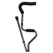 Darrahopens Health & Beauty > Health & Wellbeing > Mobility & Accessibility Adjustable Folding Crutch, Metallic Grey -  Size 5'2" - 6'2" Durable Ergonomic Fashion Design and Comfort Handles,Pack of 1