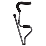 Darrahopens Health & Beauty > Health & Wellbeing > Mobility & Accessibility Adjustable Folding Crutch, Metallic Grey -  Size 5'2" - 6'2" Durable Ergonomic Fashion Design and Comfort Handles,Pack of 1