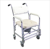 Darrahopens Health & Beauty > Health & Wellbeing > Mobility & Accessibility Aluminum Bedside Commode Chair 200kg Mobile Shower Toilet Wheelchair