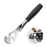 Darrahopens Health & Beauty > Health & Wellbeing > Mobility & Accessibility Bicycle Pedal Wrench Heavy Duty Handle - Road Bike Pedal Removal Spanner Tool - Long Handle 15/24mm  silver