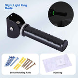 Darrahopens Health & Beauty > Health & Wellbeing > Mobility & Accessibility Doorway Flip Assist Handle, Folding Grab Bar Wall Handles for Seniorsfor The Elderly, Disabled, and People with Limited Mobility, Night time visible fluorescent ring