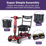 Darrahopens Health & Beauty > Health & Wellbeing > Mobility & Accessibility EQUIPMED ComfortCruise Large Mobility Scooter, 15km/h Top Speed, Up to 45km Range, Strong Climbing, 120kg Capacity, Red In Australia - Darrahopens