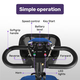 Darrahopens Health & Beauty > Health & Wellbeing > Mobility & Accessibility EQUIPMED FreeLite+ Mid-Sized Electric Foldable Mobility Scooter, Lithium Battery, Long Range and Easy Charging, Blue