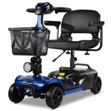 Darrahopens Health & Beauty > Health & Wellbeing > Mobility & Accessibility EQUIPMED FreeLite+ Mid-Sized Electric Foldable Mobility Scooter, Lithium Battery, Long Range and Easy Charging, Blue