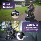 Darrahopens Health & Beauty > Health & Wellbeing > Mobility & Accessibility EQUIPMED FreeLite+ Mid-Sized Foldable Electric Mobility Scooter, Lithium Battery, Long Range and Easy Charging, Grey