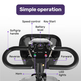 Darrahopens Health & Beauty > Health & Wellbeing > Mobility & Accessibility EQUIPMED FreeLite+ Mid-Sized Foldable Electric Mobility Scooter, Lithium Battery, Long Range and Easy Charging, Grey