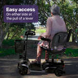 Darrahopens Health & Beauty > Health & Wellbeing > Mobility & Accessibility EQUIPMED FreeLite+ Mid-Sized Foldable Electric Mobility Scooter, Lithium Battery, Long Range and Easy Charging, Grey