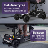 Darrahopens Health & Beauty > Health & Wellbeing > Mobility & Accessibility EQUIPMED FreeLite+ Mid-Sized Foldable Electric Mobility Scooter, Lithium Battery, Long Range and Easy Charging, Grey