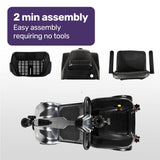 Darrahopens Health & Beauty > Health & Wellbeing > Mobility & Accessibility EQUIPMED FreeLite+ Mid-Sized Foldable Electric Mobility Scooter, Lithium Battery, Long Range and Easy Charging, Grey