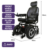 Darrahopens Health & Beauty > Health & Wellbeing > Mobility & Accessibility EQUIPMED Front Wheel Drive Power Electric Wheelchair, Up to 35km Range, Ultra-Comfortable, Safe Stable Non-Slip Anti-Roll Back Power Assist Chair