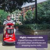 Darrahopens Health & Beauty > Health & Wellbeing > Mobility & Accessibility EQUIPMED LeisureCruise Extra Large-Sized, High Power, 182kg Capacity Mobility Scooter  - Red