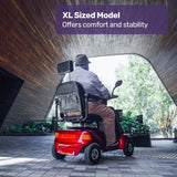 Darrahopens Health & Beauty > Health & Wellbeing > Mobility & Accessibility EQUIPMED LeisureCruise Extra Large-Sized, High Power, 182kg Capacity Mobility Scooter  - Red