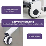 Darrahopens Health & Beauty > Health & Wellbeing > Mobility & Accessibility Equipmed Patient Lift Transfer Chair, Easy Hydraulic Height Adjustment, Shower Compatible, Over Toilet, Removable Commode, for Seniors Elderly Disabled