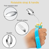 Darrahopens Health & Beauty > Health & Wellbeing > Mobility & Accessibility Flexible and adaptable cutlery for seniors, people with disabilities, Parkinson's disease, arthritis, hand tremors, weak grip and people with disabilities, arthritis - Non-slip handles - Easy to hold - Suitable for handshakes