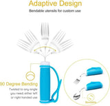 Darrahopens Health & Beauty > Health & Wellbeing > Mobility & Accessibility Flexible and adaptable cutlery for seniors, people with disabilities, Parkinson's disease, arthritis, hand tremors, weak grip and people with disabilities, arthritis - Non-slip handles - Easy to hold - Suitable for handshakes