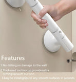 Darrahopens Health & Beauty > Health & Wellbeing > Mobility & Accessibility Shower Handle with Suction Cup Bathroom - Suitable for shower and toilet - Moisture-resistant - Non-slip - Safety handle - Removable - Wall bracket - Handle for the elderly and children - 35 CM