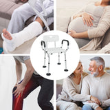 Darrahopens Health & Beauty > Health & Wellbeing > Mobility & Accessibility Shower Seat Bath Chair Adjustable Height Non-Slip Shower Bathtub Seat with Padded Arms Removable Back for Elderly Medical Disabled Safety Bathroom