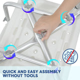Darrahopens Health & Beauty > Health & Wellbeing > Mobility & Accessibility Shower Seat Bath Chair Adjustable Height Non-Slip Shower Bathtub Seat with Padded Arms Removable Back for Elderly Medical Disabled Safety Bathroom