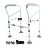 Darrahopens Health & Beauty > Health & Wellbeing > Mobility & Accessibility Toilet Frame Support Standing Disability Assist Aid Safety Grab Handle Rail Height and Width Adjustable For Elderly Disabled Max Load 150Kg
