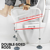 Darrahopens Health & Beauty > Health & Wellbeing > Mobility & Accessibility Toilet Frame Support Standing Disability Assist Aid Safety Grab Handle Rail Height and Width Adjustable For Elderly Disabled Max Load 150Kg