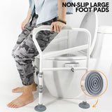 Darrahopens Health & Beauty > Health & Wellbeing > Mobility & Accessibility Toilet Frame Support Standing Disability Assist Aid Safety Grab Handle Rail Height and Width Adjustable For Elderly Disabled Max Load 150Kg