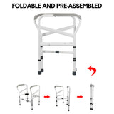 Darrahopens Health & Beauty > Health & Wellbeing > Mobility & Accessibility Toilet Frame Support Standing Disability Assist Aid Safety Grab Handle Rail Height and Width Adjustable For Elderly Disabled Max Load 150Kg