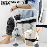 Darrahopens Health & Beauty > Health & Wellbeing > Mobility & Accessibility Toilet Frame Support Standing Disability Assist Aid Safety Grab Handle Rail Height and Width Adjustable For Elderly Disabled Max Load 150Kg