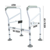 Darrahopens Health & Beauty > Health & Wellbeing > Mobility & Accessibility Toilet Frame Support Standing Disability Assist Aid Safety Grab Handle Rail Height and Width Adjustable For Elderly Disabled Max Load 150Kg
