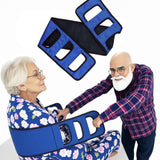 Darrahopens Health & Beauty > Health & Wellbeing > Mobility & Accessibility Transfer Belt Transfer Sling - Padded Gait Belt - Heavy Duty Patient Lift, Mobility Standing and Lifting Aid for Disabled, Elderly, Injured - Safely Move from Bed and Wheelchair (Blue)
