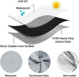 Darrahopens Health & Beauty > Health & Wellbeing > Mobility & Accessibility Waterproof Wheelchair Cover - Oxford Fabric Wheelchair Cover, Mobile Vehicle Cover, Wheelchair Storage Protector - UV Protection, Dust Protection, Outdoor Rain Cover - Gray - 115x75x130cm